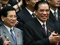 Hai ông Nguyễn Minh Triết và Nông Đức Mạnh