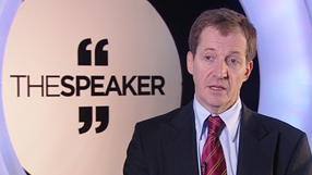 speaker mentor alastair campbell being interviewed