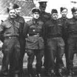 After arriving in France the men of the BEF made friends with the French Army. Dad is on the left of the picture.