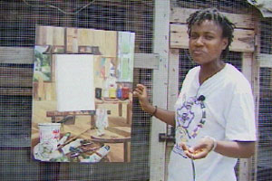 Merlene paints for a living