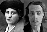 Two photographs of Sophia Petrova before and during the siege of Leningrad