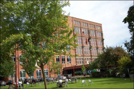 Exterior view of the old part of the factory