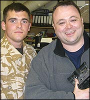 Toby meets a soldier