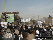 تظاهرات در مزار شریف