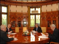 Nicolae Văcăroiu, Călin Popescu Tăriceanu, Bogdan Olteanu şi Doru Ioan Tărăcilă