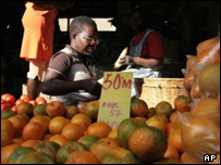 فروش میوه در هراره پایتخت