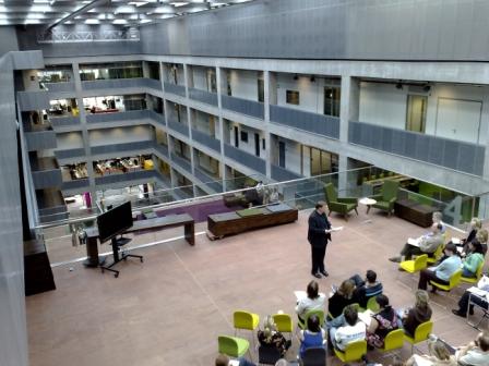Jeff Zycinski briefing staff at Pacific Quay