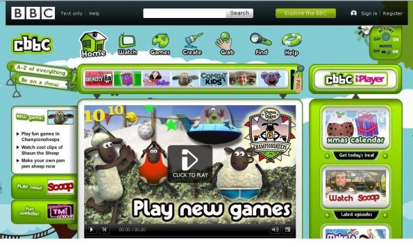 CBBC website in 2007