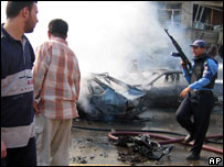 Cena da explosão em Bagdá