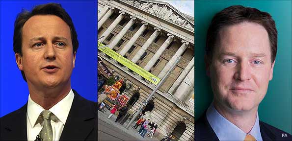 David Cameron, Nottingham Council House and Nick Clegg