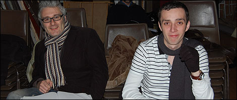 Dean Hempstead (Left) and his assistant directing