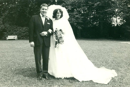 Roy and his wife Elaine on their wedding day