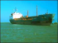 Судно на Дунаї в Румунії