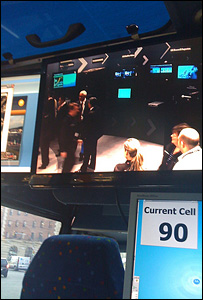 Inside LTE-enabled van, Barcelona