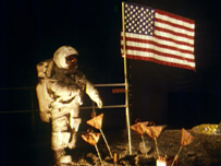 Man on the moon - display at the Nasa JFK Space Centre