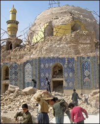 समारा में विस्फोट के बाद मज़ार परिसर