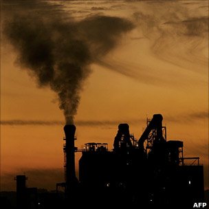 Factory with chimney