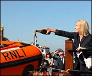 Duchess of Kent names Whitby's inshore lifeboat