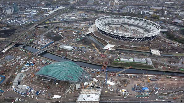 Work is progressing well at the 2012 Olympic site at Stratford