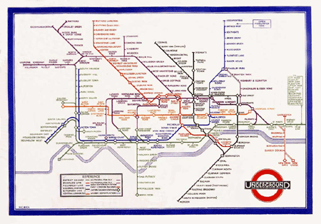 Harry Beck's1933 Tube Map - click for larger version