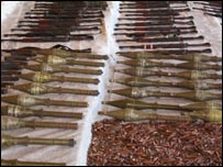 Weapons hand over by TMVP 