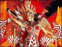 desfile de escolas de samba no Rio 