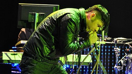 Jayce Lewis on stage in Ukraine