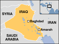 Mapa Iráku