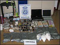 Cocaína apreendida pela polícia espanhola (Fotos: assessoria de imprensa da Polícia Nacional da Espanha)