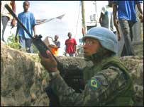 Soldado brasileiro no Haiti