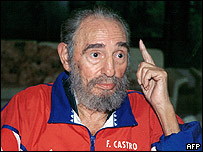 Fidel Castro em imagem de vídeo de 28 de outubro