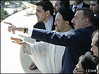 علی اف و خاتمی در سفر خاتمی به باکو