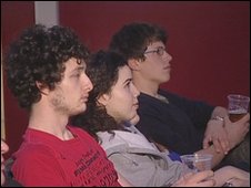 Newcastle students watching the debate