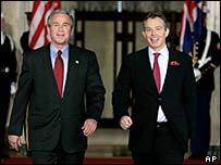George Bush a Tony Blair
