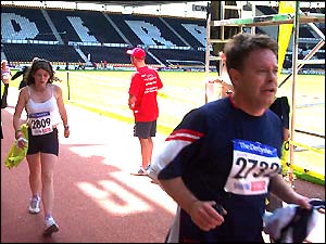 At the finish line