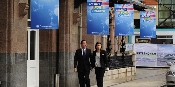 David and Samantha Cameron in Manchester for the Conservative Party conference