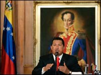 O presidente da Venezuela, Hugo Chávez