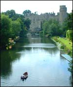 Boating at Warwick Castle 