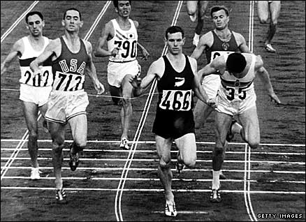 New Zealand's Peter Snell winning the men's 800m at the 1964 Tokyo Olympics