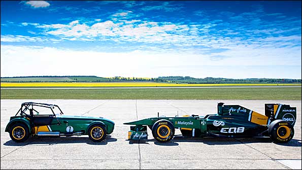 Lotus F1 cars and the Caterham Seven