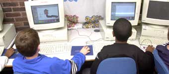 children prepare for life in a call-centre.