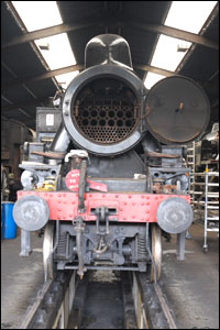 KWVR loco with boiler open