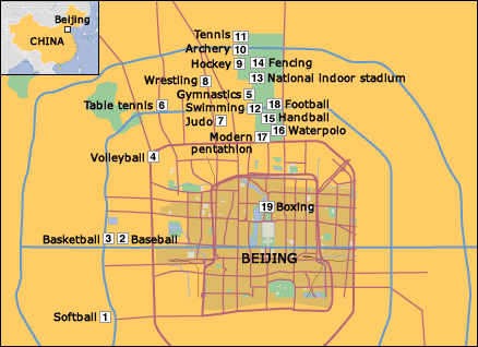 Beijing tour map