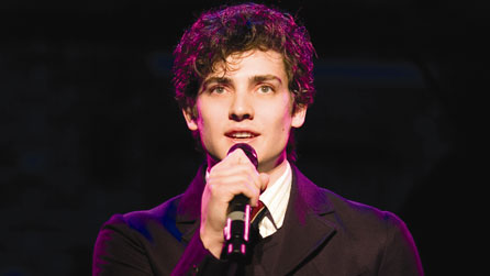 Production photograph of Aneurin Barnard in Spring Awakening © Helen Maybanks 