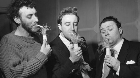 Spike Milligan, Peter Sellers and Harry Secombe in 1956. 