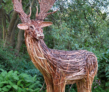 Woven willow deer by Beryl Smith. Image courtesy of the artist