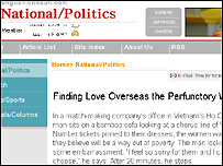 Hình bài viết ở trang web báo Chosun