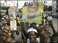 Passeata em apoio da candidatura de René Prevail