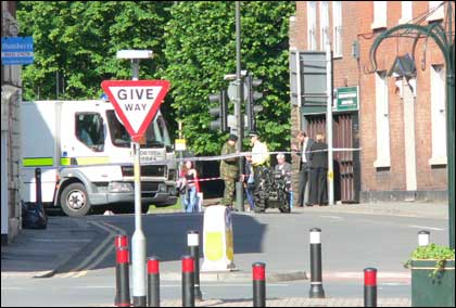 Bomb disposal robot in Hereford