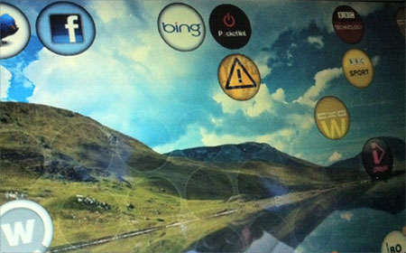 Screengrab of Exo PC tablet desktop